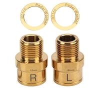 Arbre d'allongement de la pédale de vélo, 16 mm / 0,6 Pouce de vélo de pédale d'extension Titane pédales de vélo d'extension Universelle pour Les vélos de Montagne, vélos de Route (Or)