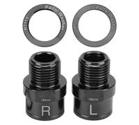 Arbre d'allongement de la pédale de vélo, 16 mm / 0,6 Pouce de vélo de pédale d'extension Titane pédales de vélo d'extension Universelle pour Les vélos de Montagne, vélos de Route (Noir)