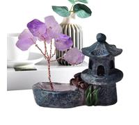 Arbre d'améthyste - EnergyTree en naturel, figurine de Reiki | Arbre d'argent spirituel positif, statue de pierre précieuse décorative, ornement, décoration de table de méditation