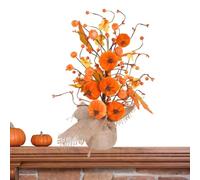 Arbre d'automne Décoratif Feuilles D'Érable Baie avec Base en Jute