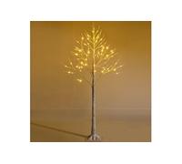 Arbre de Bouleau Artificiel 150cm avec 72 Lumières LED Blanc Chaud (150 CM)