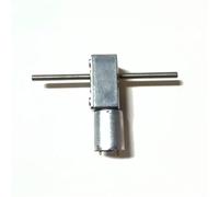 Arbre de cardan moto Moteur à engrenages CC 4632-370, micromoteur arbre long fileté double sortie et basse vitesse Axe de fourche avant(12V6RPM)