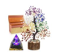 Arbre de cristal 7 chakras en cristal de guérison arbres décor de salon, cadeaux d'anniversaire de bonne chance pour les femmes