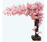 Arbre de fleur de cerisier japonais, grande plante de simulation artificielle pêche arbre à pêche souhaitant une fausse fleur de soie pour la chambre de vie de chambre de bureau décor de mariage
