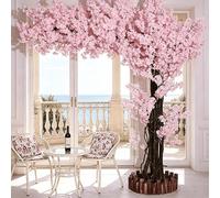Arbre de Fleurs de Cerisier Artificiel, Magnifique Fausse Vigne en Soie Faite à la Main, pour la Maison, Le Jardin, la fête de Mariage,Rose,1.8x1.0m/5.9x3.2ft