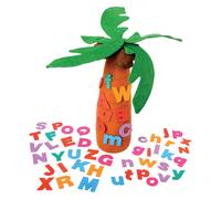 Arbre de jouets constructifs et accessoires de lettres pour le livre pour enfants Chicka Chicka Boom Boom Arbre en peluche de 25 cm de hauteu