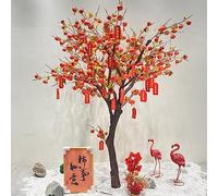 Arbre de kakis Artificiel, Arbre Artificiel Arbre Artificiel Faux Plante Verte Plante Arbre décoratif Plante rétro Jardin rétro aménagement paysager des bonsaï
