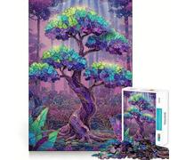 Arbre de la forêt Mystique Puzzle de 1000 pièces pour Adultes Jeu de logique Clair et Amusant Découpe Parfaite Cadeau élégant (38x26cm)