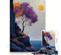 Arbre de la Solitude Puzzle 1000 pièces pour Adultes Cadeau Stimulant pour l'esprit Jeu de détente Facile Découpe précise Cadeau spécial (38x26cm)