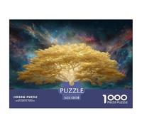 Arbre de la Vie Papier Puzzle Jeu De Puzzle Activités Familiales Stimulantes 1000 Stukjes Plante sacrée Casse-tête Qualité Premium pour Adultes 52x38cm/1000pcs