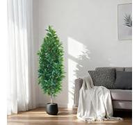 Arbre De Laurier Artificiel en Forme De Crayon 150 cm, Plante Artificielle pour Intérieur Et Extérieur, Décoration Nordique sans Entretien, Pot Inclus