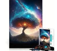 Arbre de l'espace Mystique Puzzle de 1000 pièces pour Adolescents Jeu de réflexion Soulagement des tensions Cadeau de qualité supérieure (38x26cm)