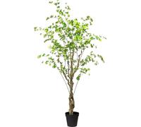 Arbre de Louisiane plante artificielle 240 cm - tronc vert en PU dans pot 27x25 cm