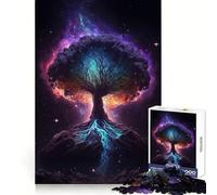 Arbre de l'univers Puzzle de 1000 pièces pour Adolescents Exercices de logique Jeu Facile et Amusant Bords Nets Cadeau Symbolique (38x52cm)