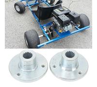 Arbre de Moyeu de Roue Arrière à 3 Goujons, Roues Arrière de Kart en Alliage d'acier, Moyeu de Roue de VTT à Dents 17T pour Quad, VTT, Dune Go Kart avec Pneus de 5 Pouces