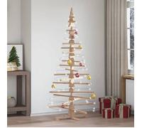 Arbre de Noël - 180 cm - Bois massif de pin - Décoration scandinave - Utilisation intérieure/extérieure