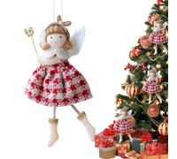 Arbre de Noël ange décoration saisonnière pièce d'exposition souvenir | Pendentif fille ange en peluche - Décoration de Noël - Maison de ferme, rebord de fenêtre, mur, salon, chambre à coucher