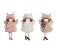 Arbre de Noel Ange Peluche Poupée, 3 Pièces Ange Poupée Décoration à Suspendre pour Sapin de Noël Poupée en Peluche Pendentif Poupée Ange Arbre Noël Mignonne Décoration pour Arbre de Noël