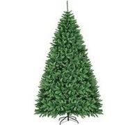 COSTWAY Sapin de Noël Artificiel 275CM à Charnière avec Support Métallique,3594 Branches Sapin Douglas PVC Décoration de Fête Vert