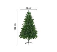 Arbre de Noël artificiel - Avec des aiguilles réalistes - 180 cm - vert -