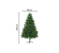 Arbre de Noël artificiel - Avec des aiguilles réalistes - 180 cm - vert -