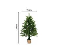Arbre de Noël artificiel - Avec des aiguilles réalistes - 90 cm - vert -