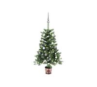 vidaXL Sapin de Noël artificiel avec LED et boules 65 cm Vert Vert