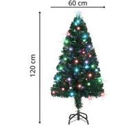 vidaXL Arbre de Noël artificiel et support/LED 150 cm Fibre optique 284301