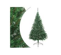 - Arbre de Noël artificiel - avec - support - demi - 240 - cm - PVC - vert