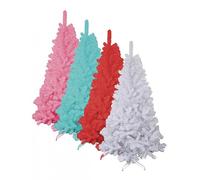 arbre de Noël artificiel blanc, bleu, rouge, rose 120-210cm, Couleur:blanc, Taille:210cm