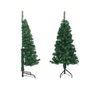 vidaXL-Arbre de Noël artificiel-cornière-150-cm-PVC-vert Vert G