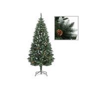Arbre de Noël artificiel LED et boules et pommes de pin 180 cm