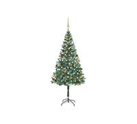 VIDAXL Arbre de No?l artificiel LED et boules et pommes de pin 180 cm