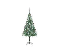 Sapin de noël vidaXL Arbre de Noël artificiel pré-éclairé/boules pommes de pin 180cm