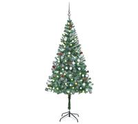 Arbre de Noël Artificiel Pré-éclairé/Boules Pommes de Pin Sapin 180cm vidaXL