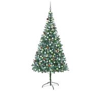 Arbre de Noël Artificiel Pré-éclairé/Boules Pommes de Pin Sapin 180cm vidaXL