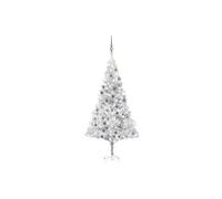 VIDAXL Arbre de No?l artificiel avec LED et boules Argent¿¿ 180 cm PET