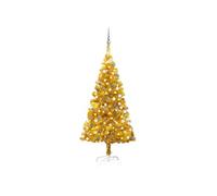 vidaXL Arbre de Noël artificiel avec LED et boules Doré 150 cm PET