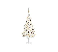VIDAXL Arbre de No?l artificiel avec LED et boules Blanc 120 cm