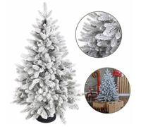 Arbre de Noël artificiel, sapin scandinave, dense, enneigé, dans un pot, comme un vrai, 140 cm