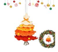 Arbre de Noël au crochet,Décorations de Noël faites à la main avec cloche - Pièce maîtresse décorative pour salon de chambre de seuil Bibliothèques de rassemblements festifs