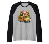 Arbre de Noël avec Motif Père Noël, Chauffeur de Bus, école Manche Raglan