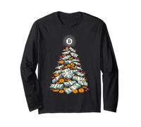 Arbre de Noël Bitcoin et billets de 100 000 dollars Manche Longue