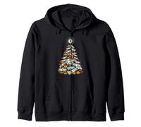 Arbre de Noël Bitcoin et billets de 100 000 dollars Sweat à Capuche
