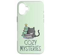Arbre de Noël Chat mystères Douillet avec Livres sous Le Sapin Coque pour iPhone 16 Plus
