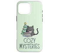 Arbre de Noël Chat mystères Douillet avec Livres sous Le Sapin Coque pour iPhone 16 Pro Max