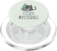 Arbre de Noël Chat mystères Douillet avec Livres sous Le Sapin PopSockets PopGrip pour MagSafe