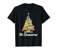 Arbre de Noël Chimie avec Grand Texte - Oh Chemistree T-Shirt