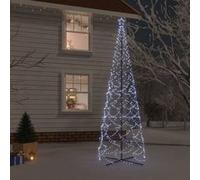 vidaXL Arbre de Noël cône 1400 LED Blanc froid 160x500 cm