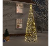 vidaXL Arbre de Noël cône 1400 LED Blanc chaud 160x500 cm